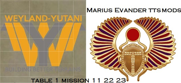 Weyland Yutani Table 1 Mission 11 22 23