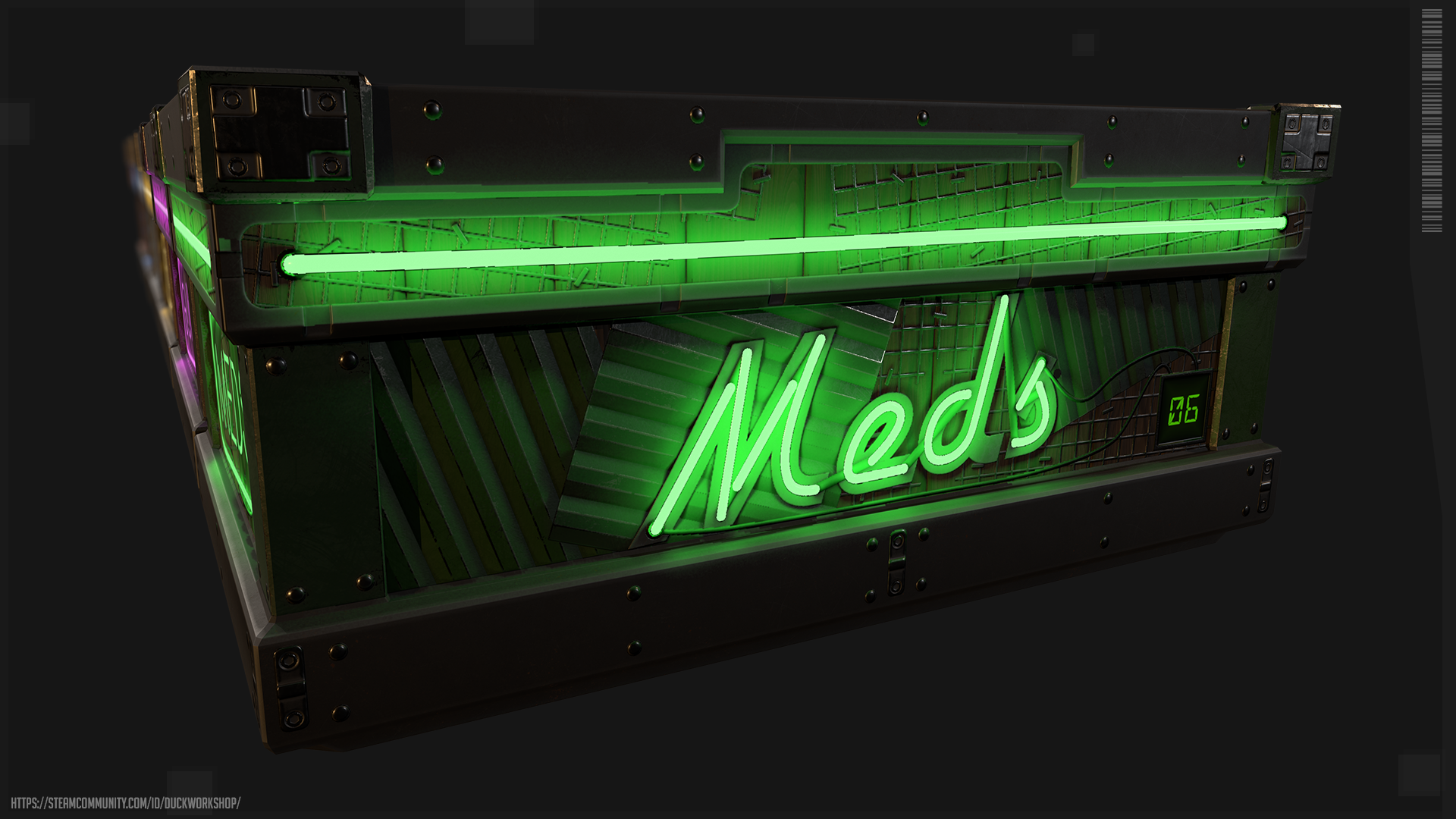 Neon Meds Storage