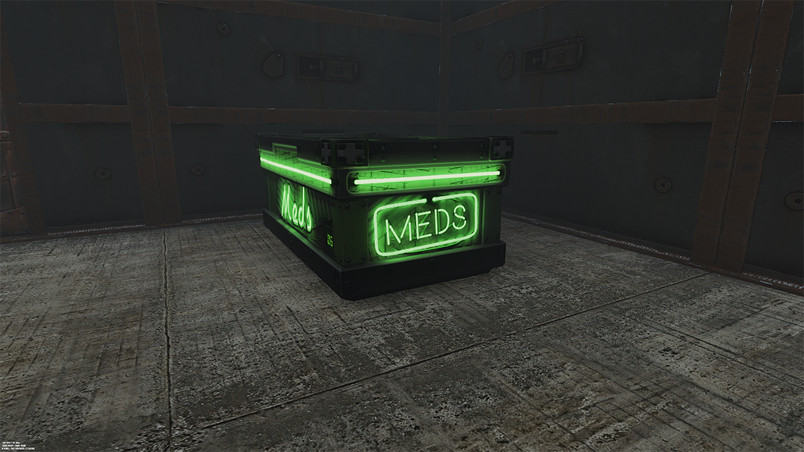 Neon Meds Storage