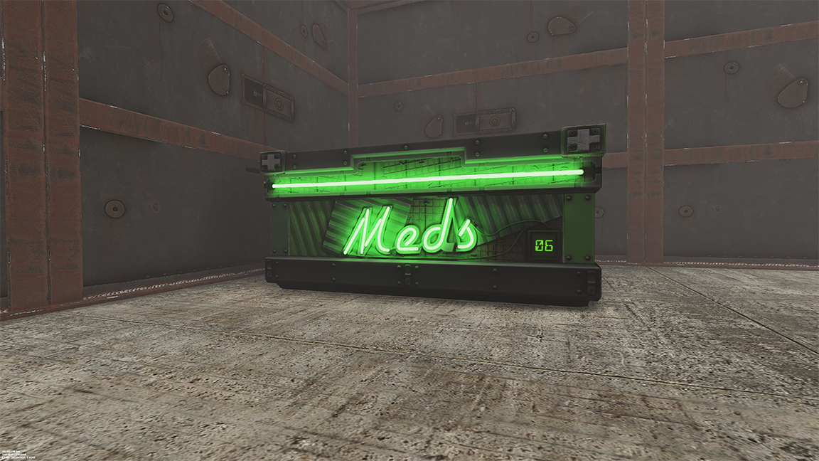 Neon Meds Storage