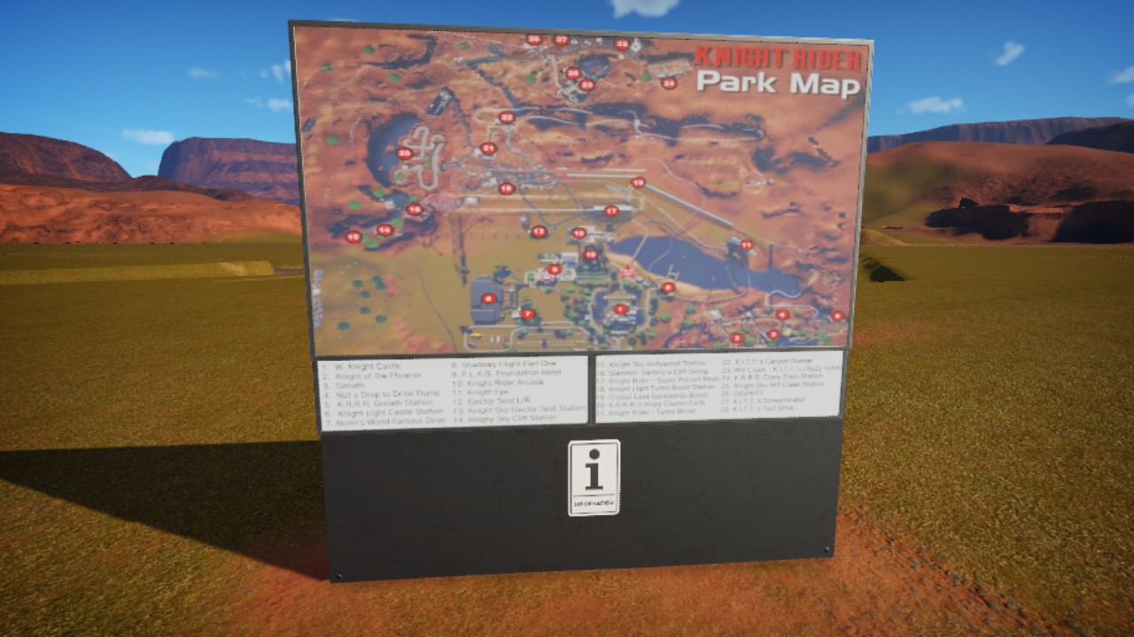 Customizable Park Map Pedestal