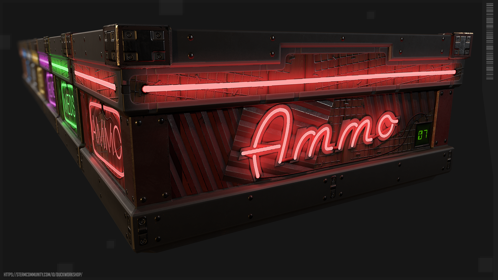 Neon Ammo Storage