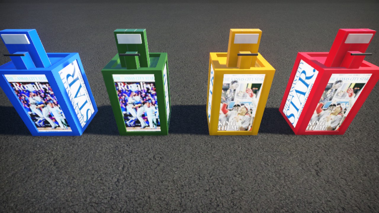 Newspaper Dispensers (primary colors)