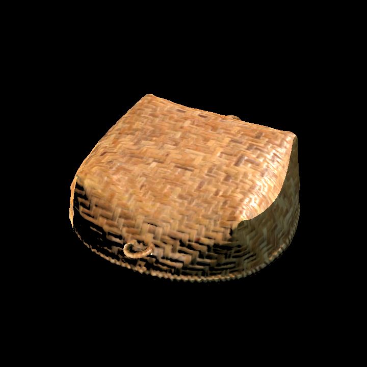 Wicker basket - lid down