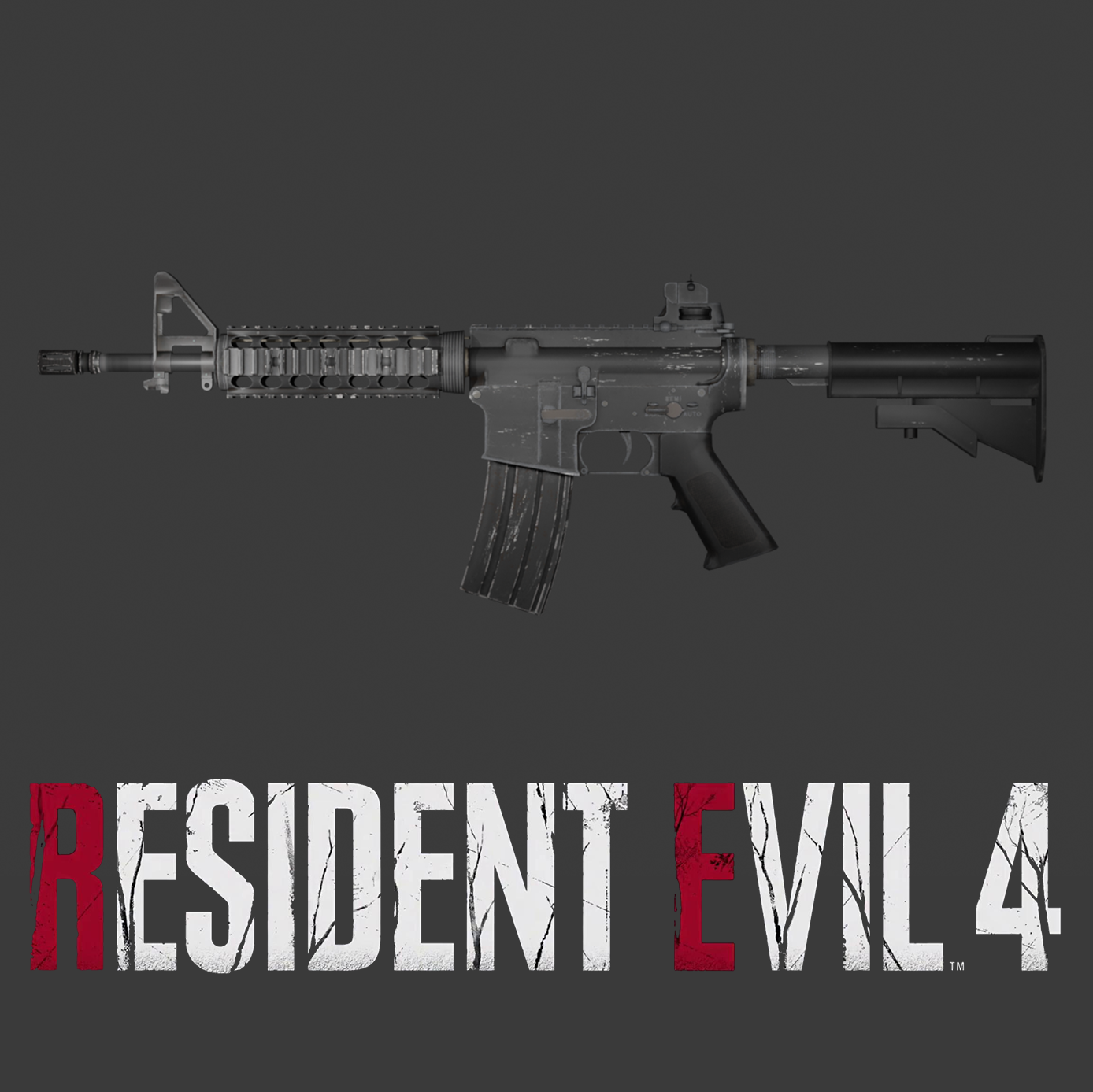 [RE4R] CQBR Assault Rifle (Iron Sight) Replaces Iron Sight M16A4