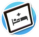 Signage Bed Icon Sq Fr