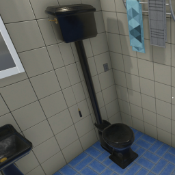 Pull Chain Toilet (Black & Gold)