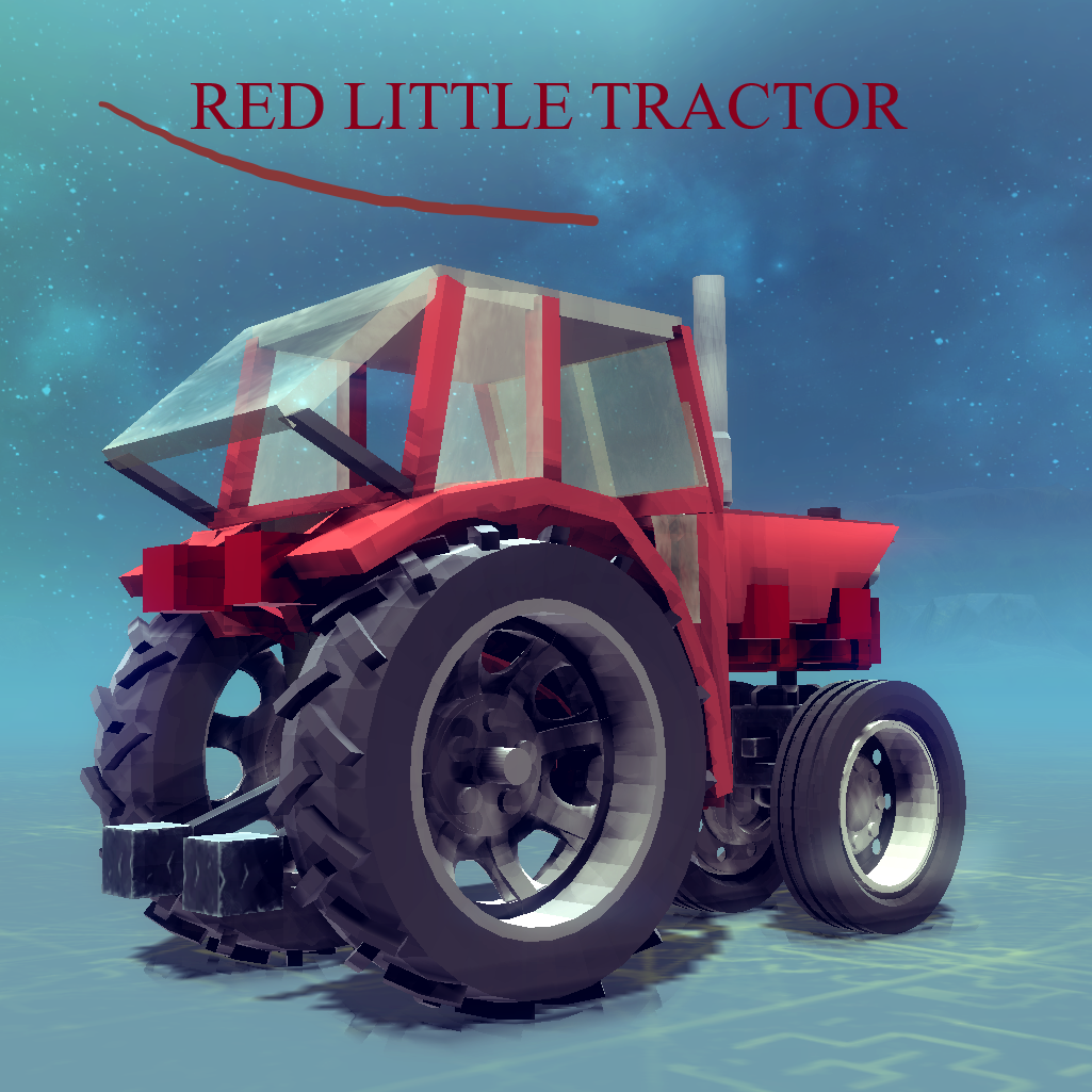 Red little tractor