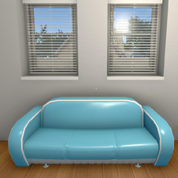1950s American Retro Sofa Babyblue
