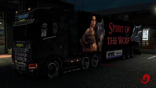Spirit of the Wolf - ETS2 scs box trailer glowing skin