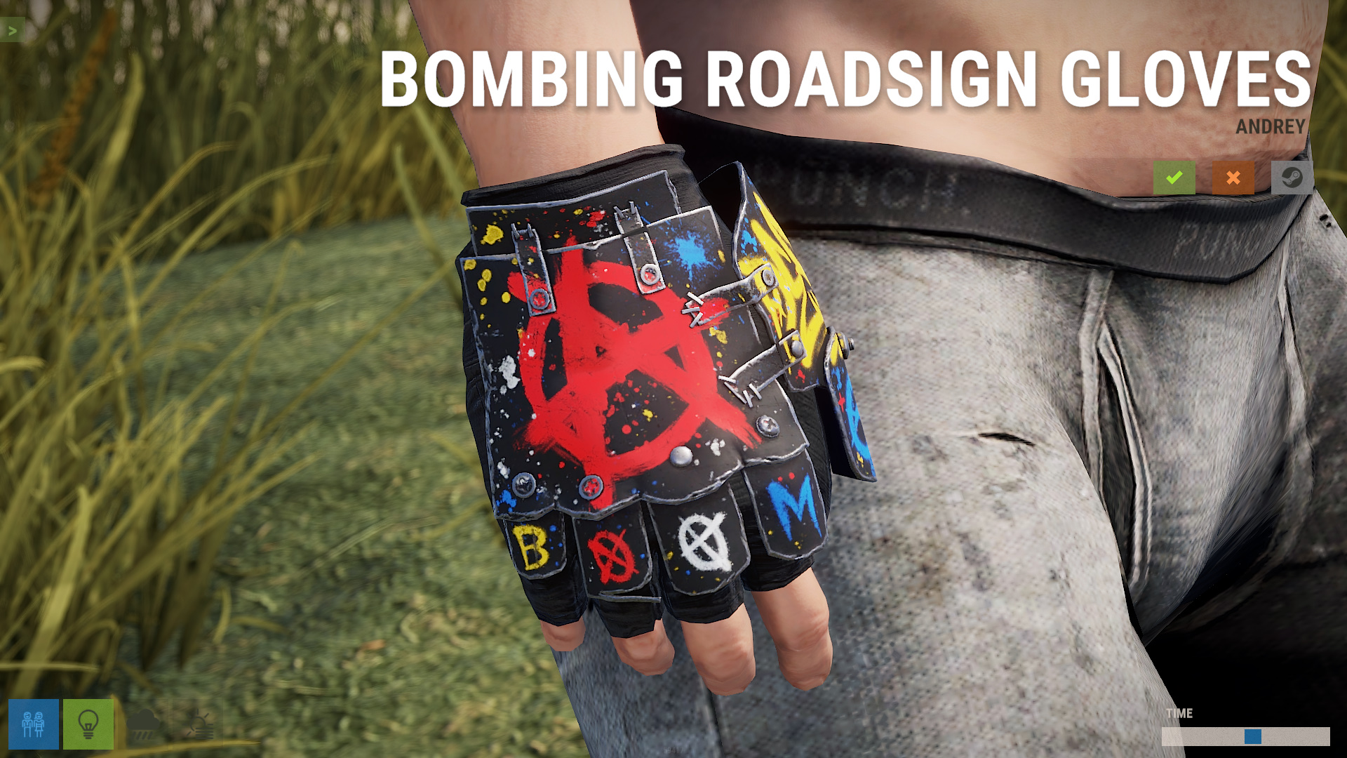 Bombing Roadsign Gloves