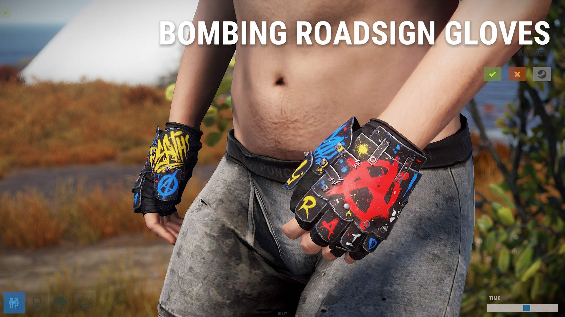 Bombing Roadsign Gloves