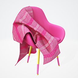 Moa Chair wBlanket Pink