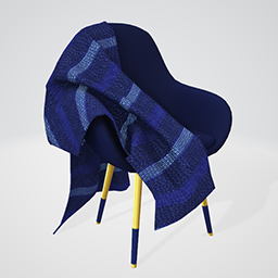 Moa Chair wBlanket Navy