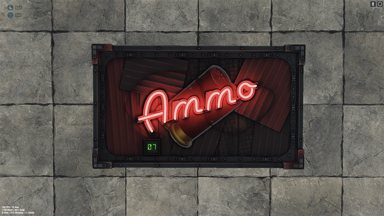 Neon Ammo Storage