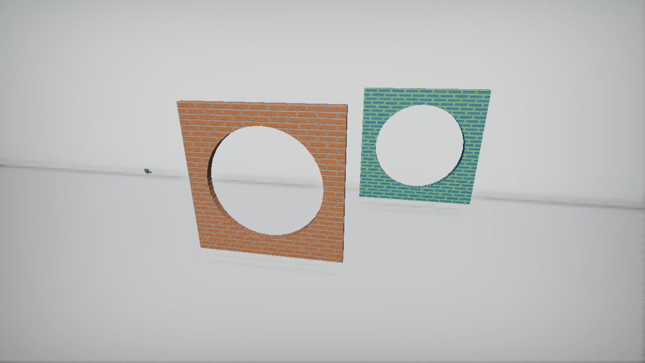 Wallset Brick Modern Hole Square 4m
