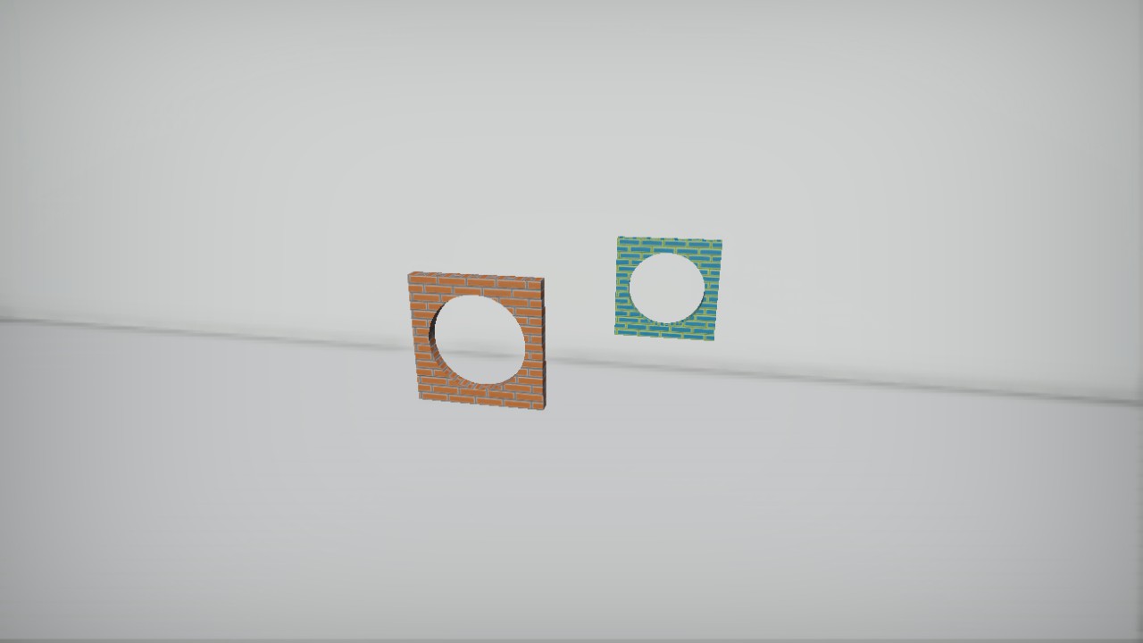 Wallset Brick Modern Hole Square 2m