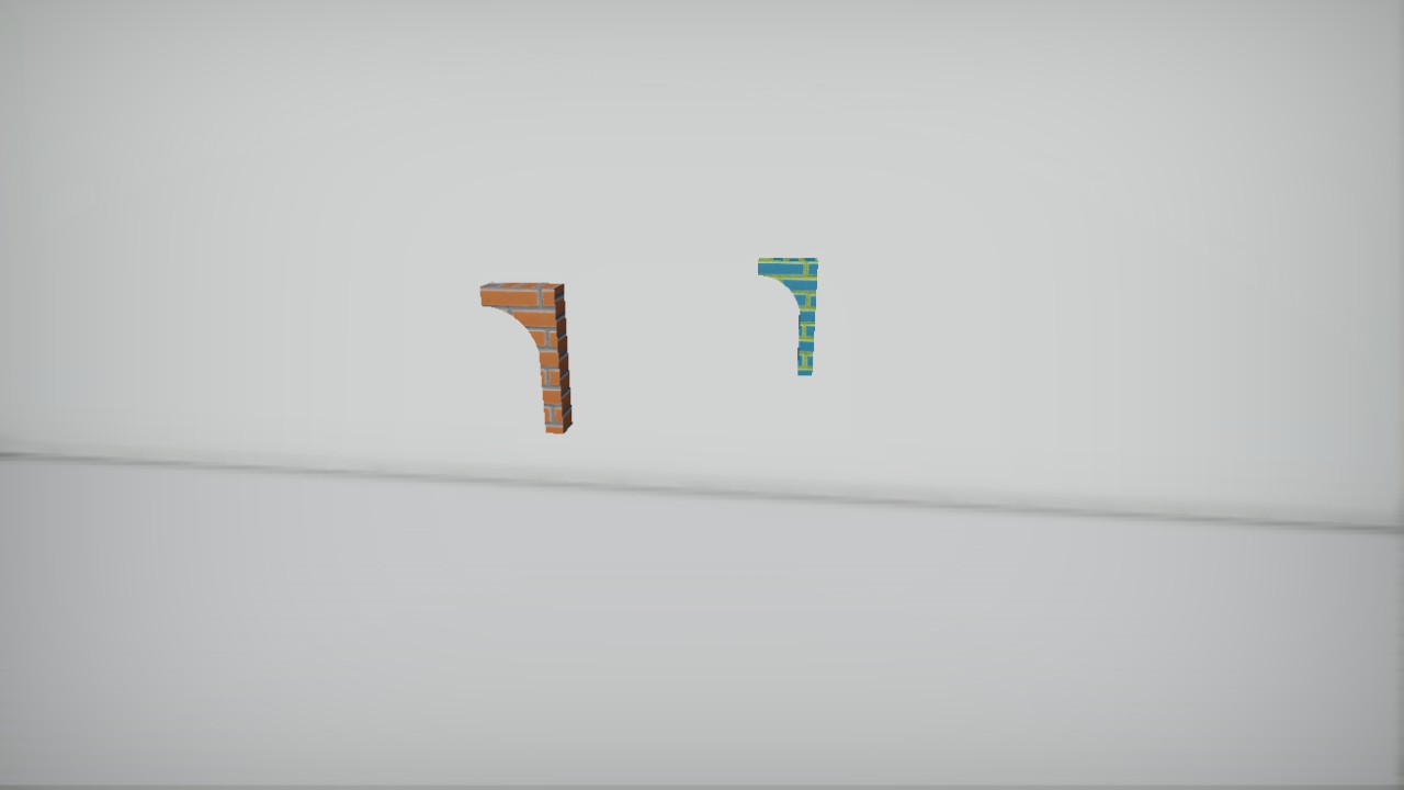 Wallset Brick Modern Arch Half 1m