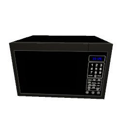 Retro Microwave 50s Style - Black