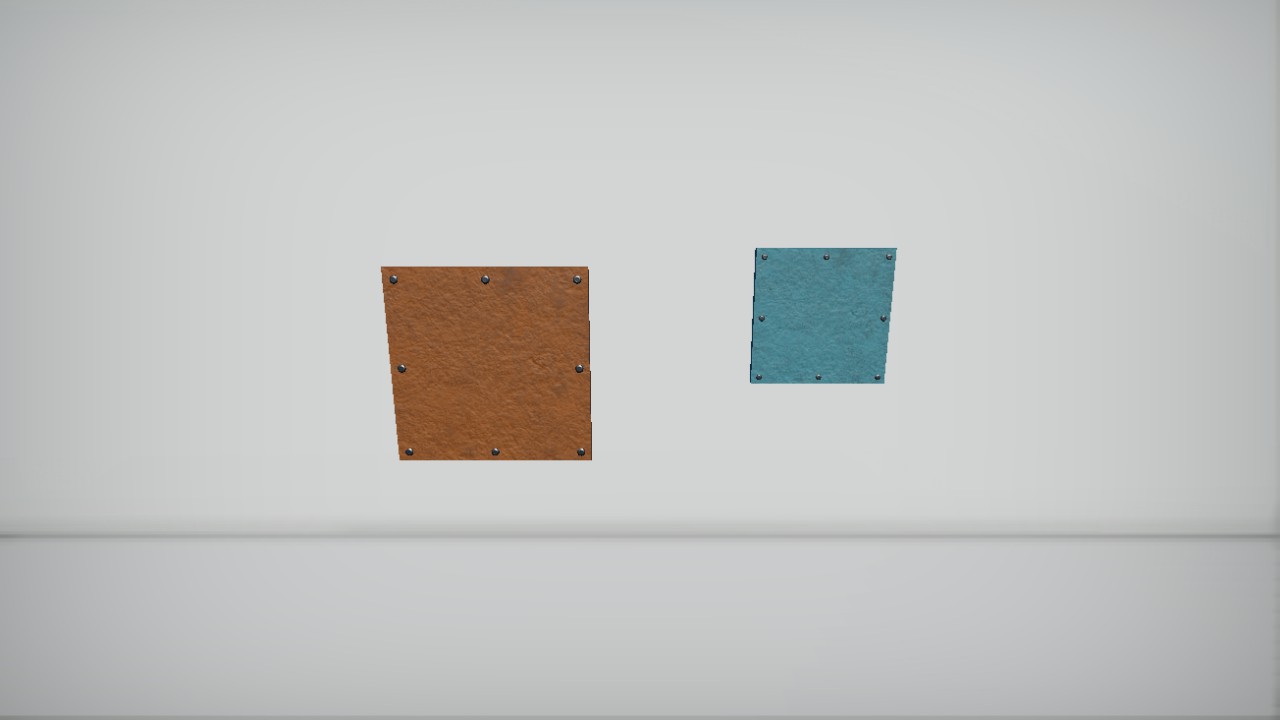 Metal Plate Rust Square 1x1m