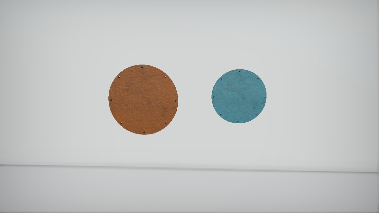 Metal Plate Rust Circle 2m