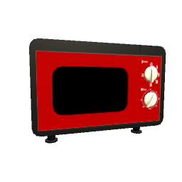 Retro Microwave 50s Style Analog - Red