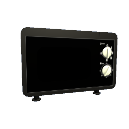 Retro Microwave 50s Style Analog - Black