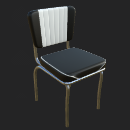 Retro Chair 50s Style  - Black