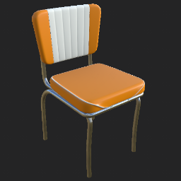 Retro Chair 50s Style  - Orange