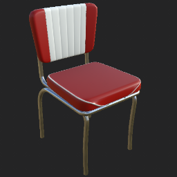 Retro Chair 50s Style  - Red