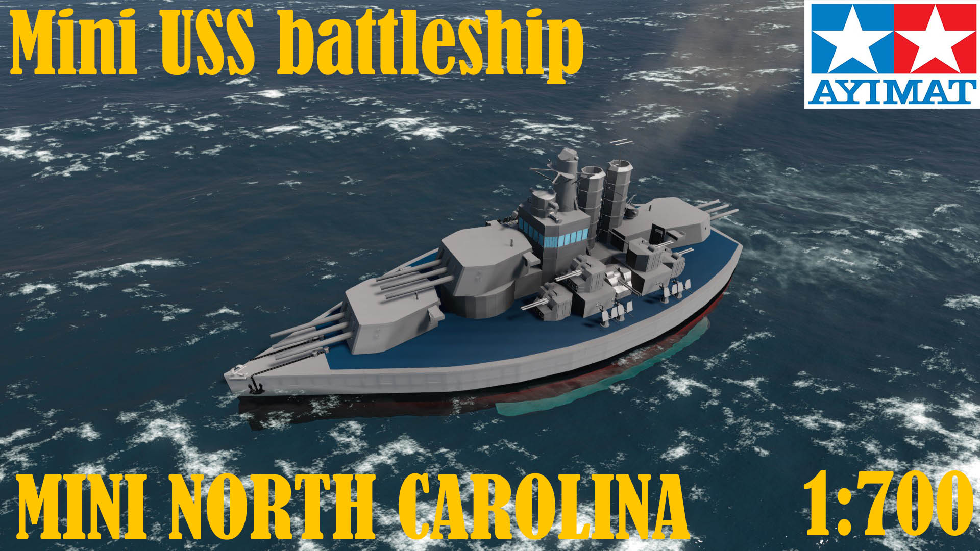 Mini USS battleship