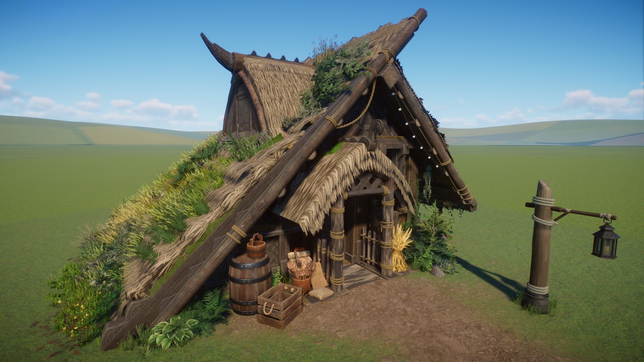Nordic Thatched Keeper's Hut