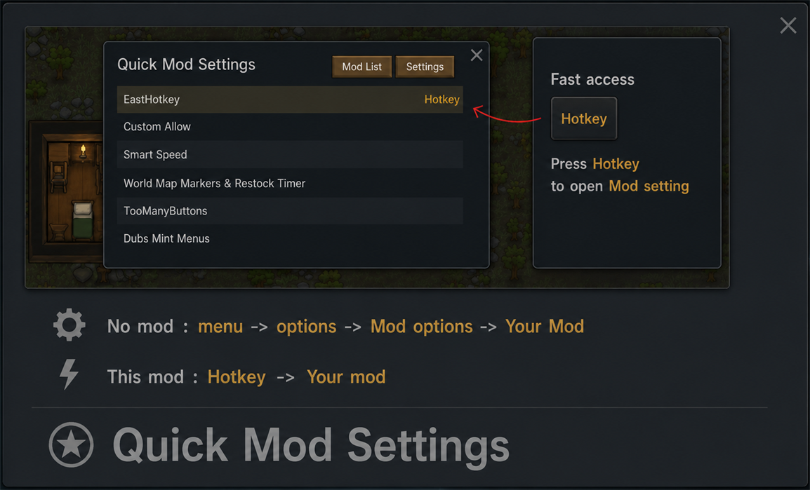 Quick Mod Settings