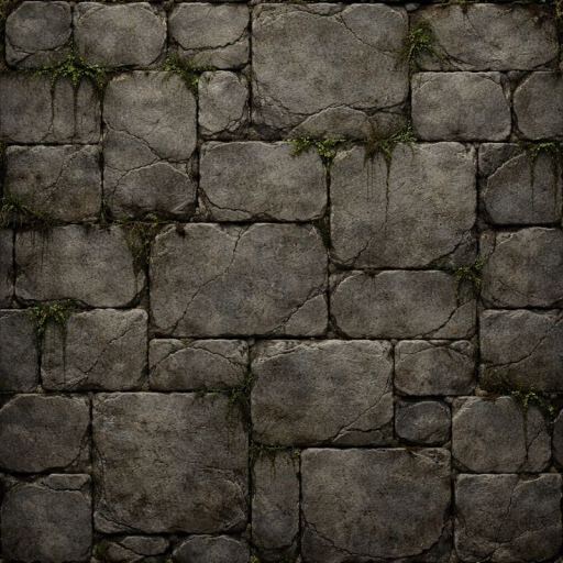 STONE FLOOR WITH GREENERY