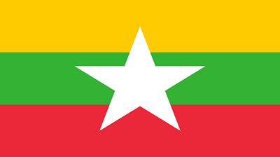 The flag of Burma