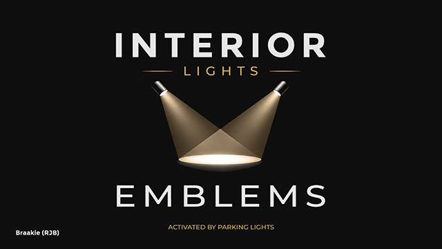 Interior Lights & Emblems (parking add-on)