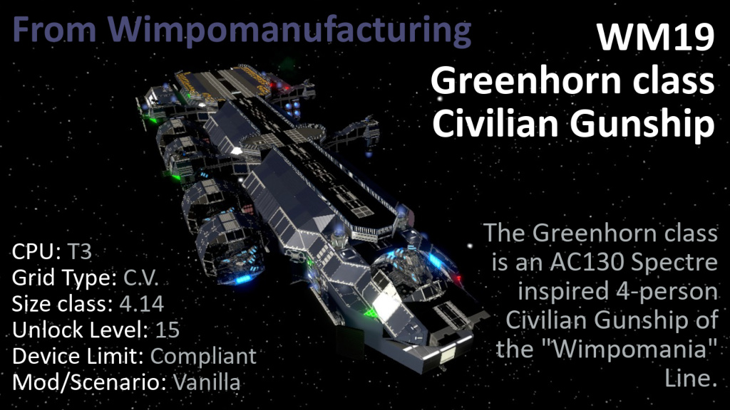 WM19 Greenhorn class Civilian Gunship preview
