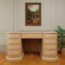 Old Study Desk, Antique Oak Wood