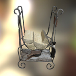 Fireplace Tools with Logs