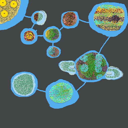 Solar System exploration map