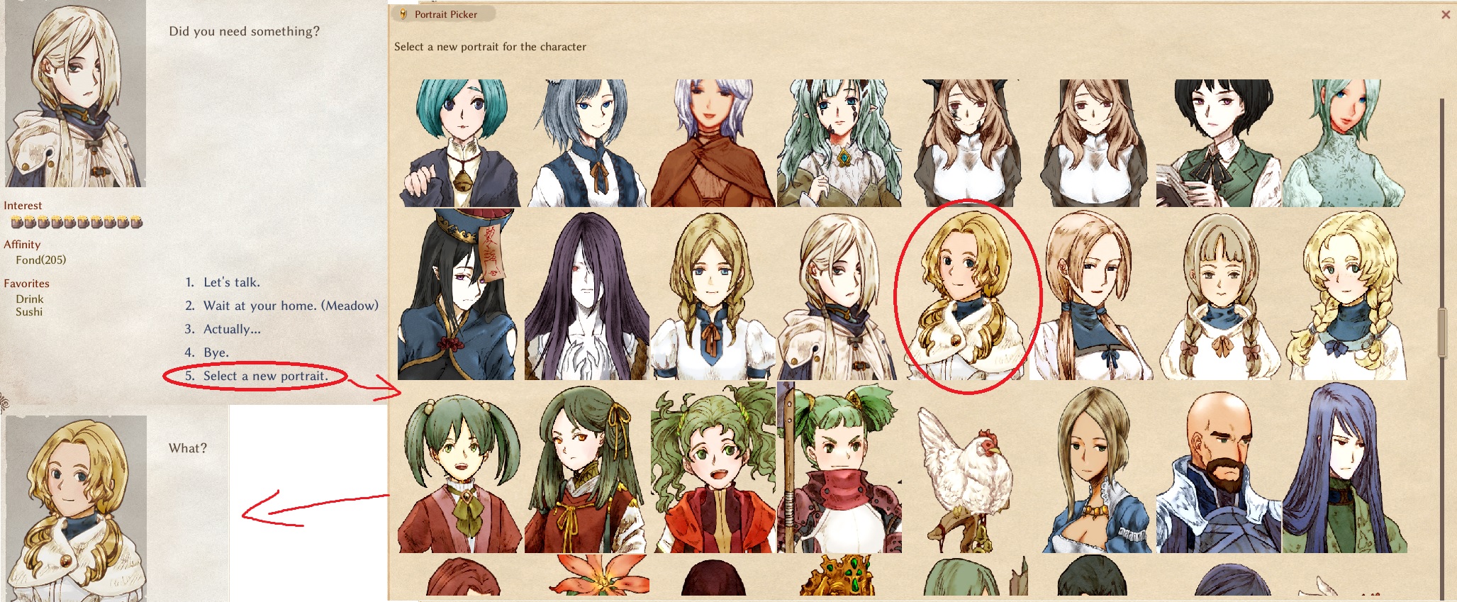 Portrait Picker Chat Option - Reupload preview