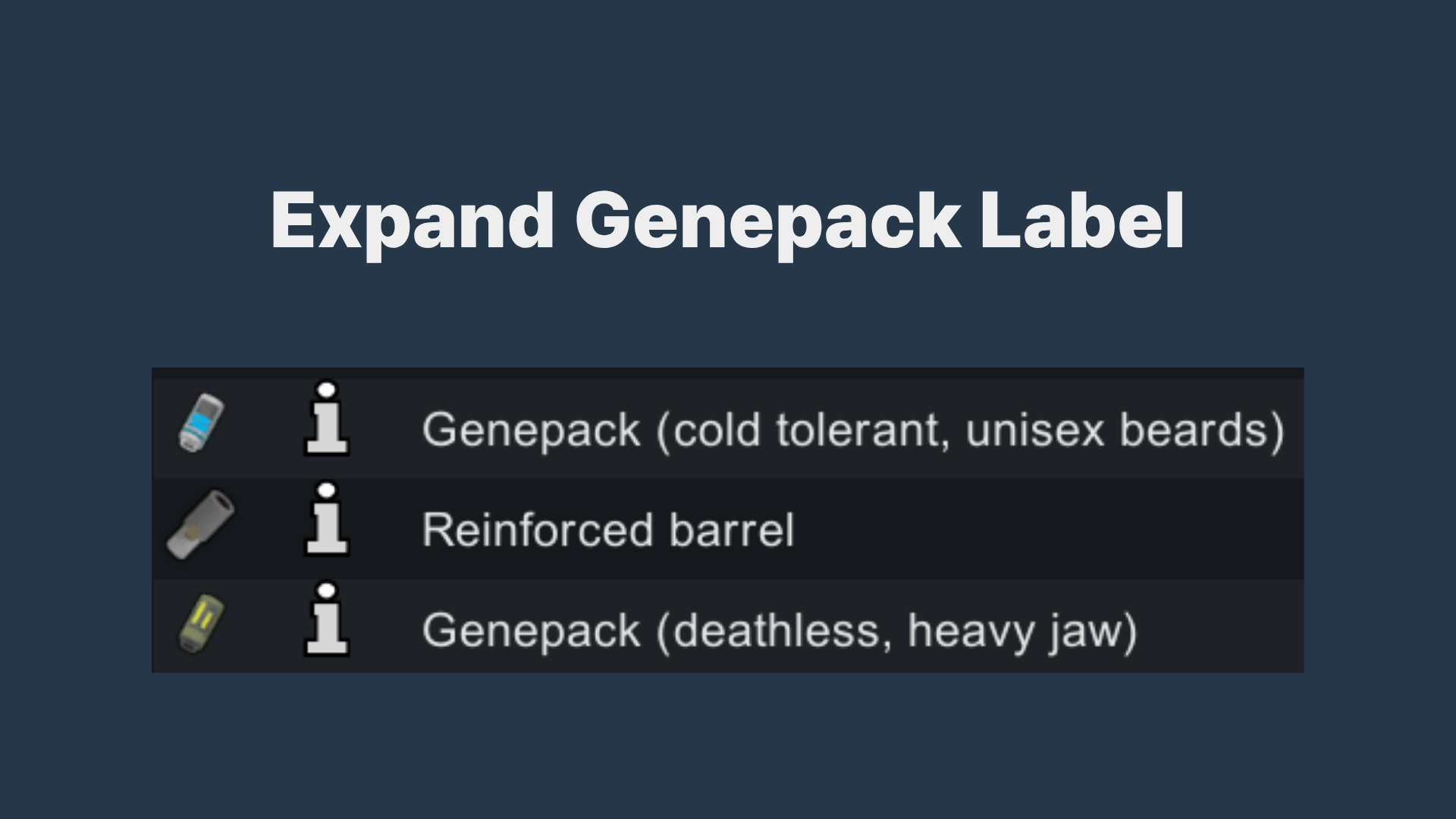 Expand Genepack Label