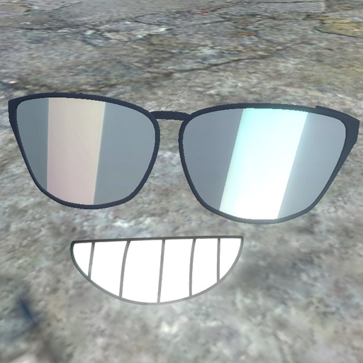 Blue Archive Sunglasses and Smiling Mouth (Props)