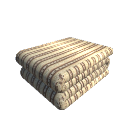 Folded Bedding beige striped