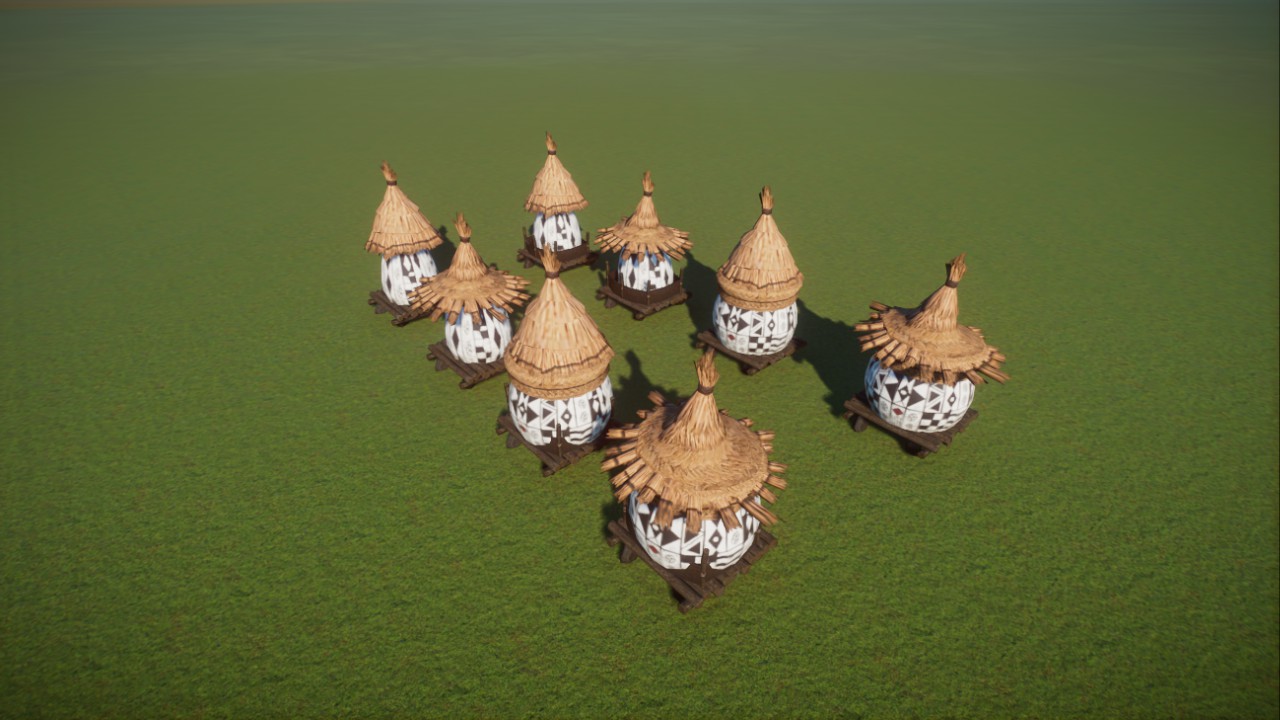 African huts