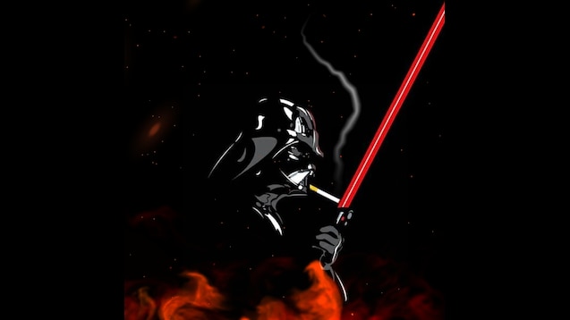 darth vader cigarette A Star Wars fan dressed up as Vader' goes outside for a due to the smoking ban at the Star Wars Convention in the Excel Centre, London Stock Photo TieFighters Darth Vader: The
