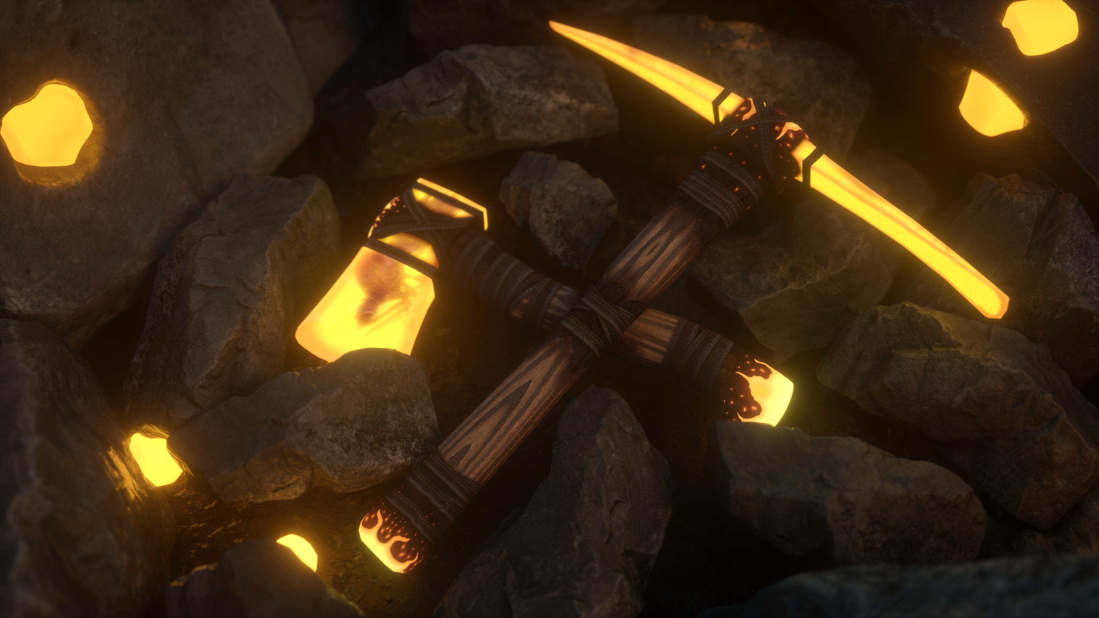 Ancient Amber Hatchet