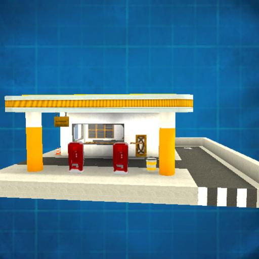 Gas station with a place to wash your car