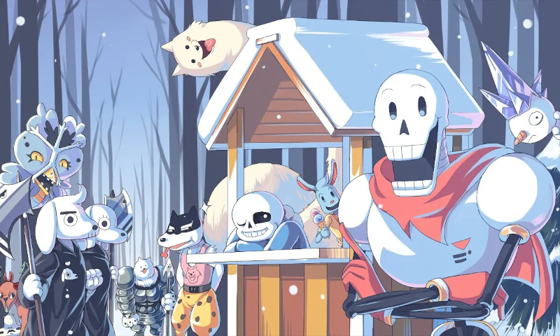 undertale-snow town