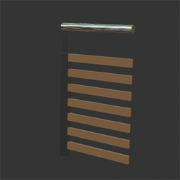 balcony railing chrom wooden 50cm